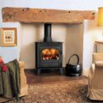 Woodburning stove in living room