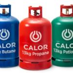 Collection of Calor gas cylinders