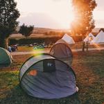 Tents in a campsite