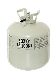 Box 'o' Balloons disposable Helium cylinder