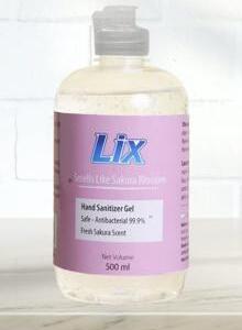 LIX Hand Sanitiser 500ml bottle